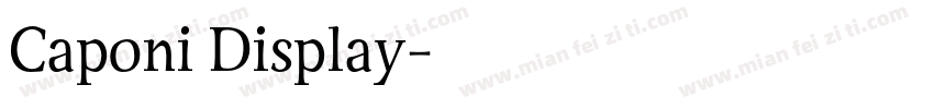 Caponi Display字体转换